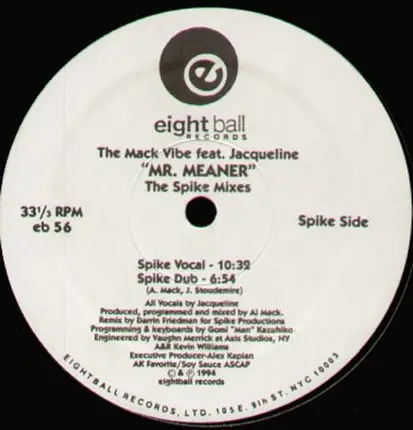 The Mack Vibe Feat. Jacqueline - Mr. Meaner (The Spike Mixes)