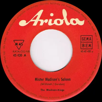 The Madison-Kings - Mister Madison's Saloon / Madison, Mady