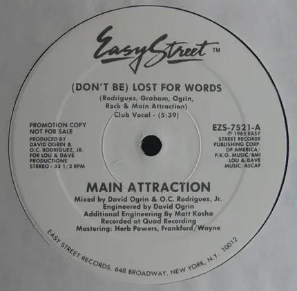The Main Attraction - (Don't Be) Lost For Words