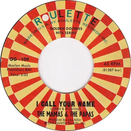 The Mamas & The Papas - I Call Your Name