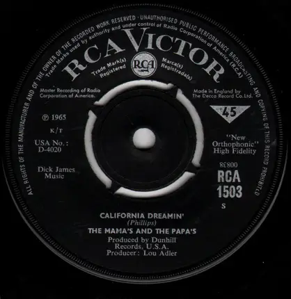 The Mamas & The Papas - California Dreamin'