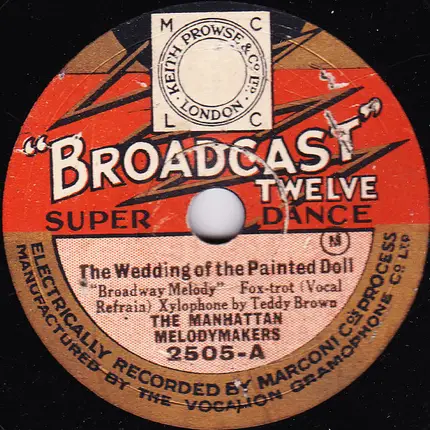 The Manhattan Melodymakers - The Wedding Of The Painted Doll / Glad-Rag Doll