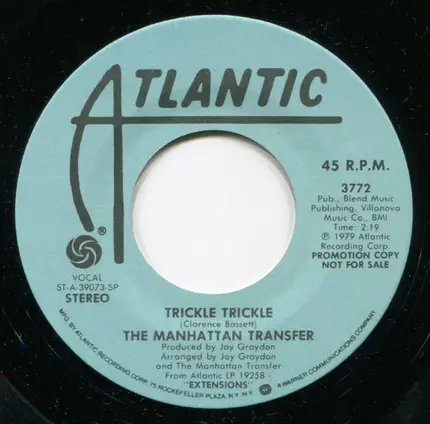 The Manhattan Transfer - Trickle Trickle