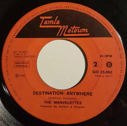 The Marvelettes - Destination: Anywhere