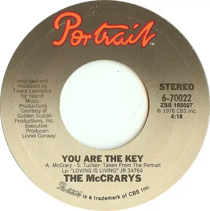 The McCrarys - Don't Wear Yourself Out / You Are The Key