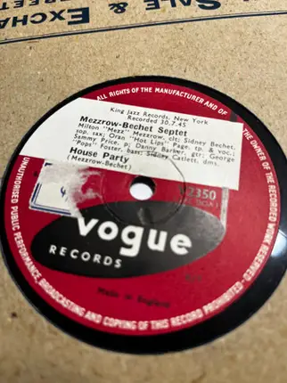 The Mezzrow-Bechet Septet - House Party / Blood on the Moon
