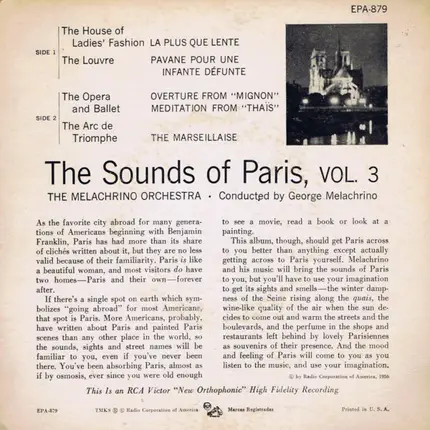 The Melachrino Orchestra - The Sounds Of Paris, Vol. 3