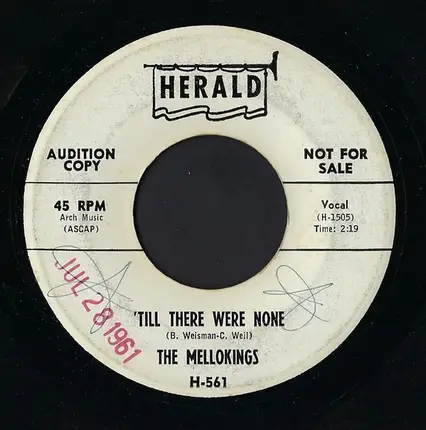 The Mello Kings - 'Till There Were None / Penny