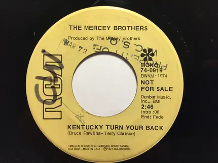 The Mercey Brothers - Willow Hang Your Branches / Kentucky Turn Your Back