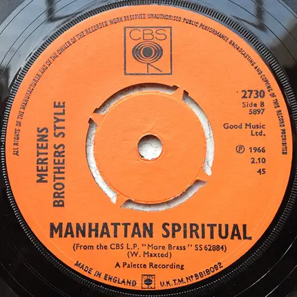 The Mertens Brothers Style - Puppet On  String / Manhattan Spiritual
