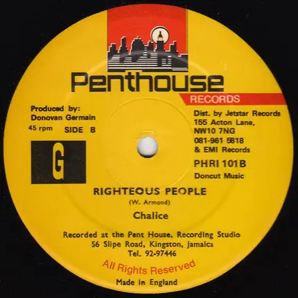 The Mighty Diamonds / Chalice - Tell Me Whats Wrong / Righteous People