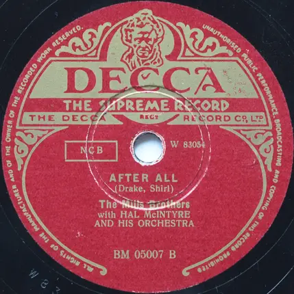 The Mills Brothers With Hal McIntyre And His Orchestra - The Glow Worm / After All