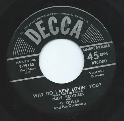 The Mills Brothers - How Blue? / Why Do I Keep Lovin' You?