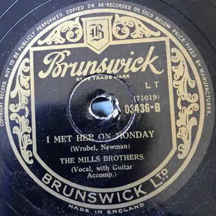 The Mills Brothers - On The Banks Of The Wabash / I Met Her On Monday