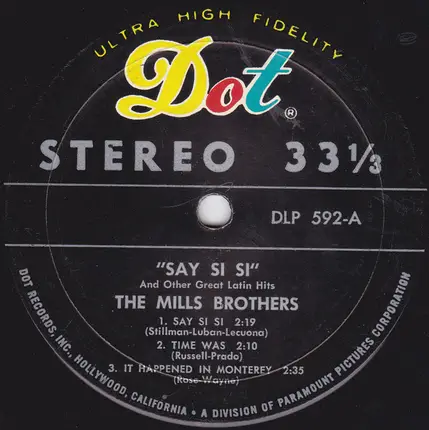 The Mills Brothers - Say Si Si
