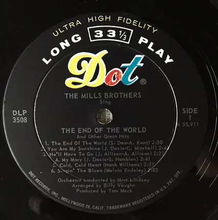 The Mills Brothers - Sing The End Of The World And Other Great Hits