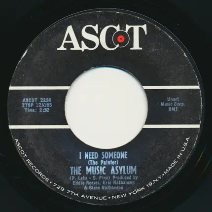 The Music Asylum - I Need Someone (The Painter) / Yesterday's Children