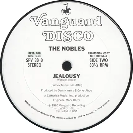 The Nobles - Rock On / Jealousy