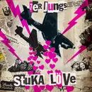 7inch Vinyl Single - The Nazi Dogs / 7er Jungs - Spit Spit Spit / Stuka Löve - Bright Blue Vinyl