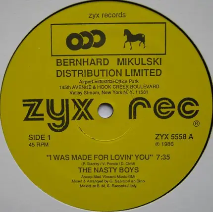 The Nasty Boys - I Was Made For Lovin' You / Tom-Tom