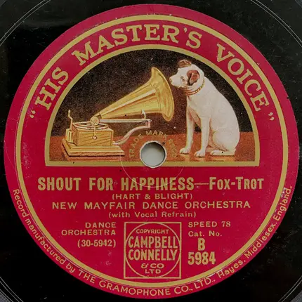 The New Mayfair Dance Orchestra , Al Bowlly - Shout For Happiness / Goodnight, Sweetheart