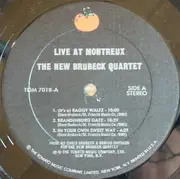 LP - The New Brubeck Quartet - Live At Montreux