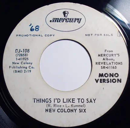The New Colony Six - Things I'd Like To Say