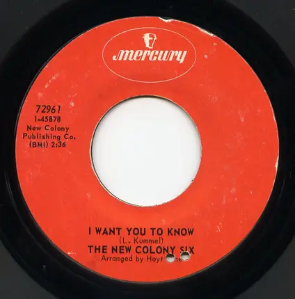 The New Colony Six - I Want You To Know / Free