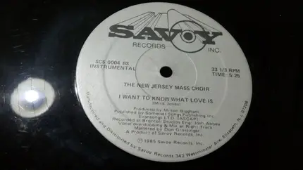 The New Jersey Mass Choir - I Want To Know What Love Is