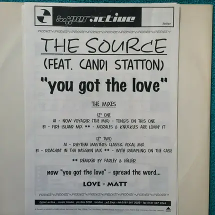 The Source - You Got The Love
