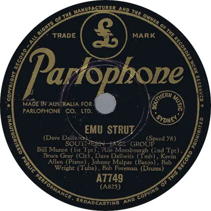 The Southern Jazz Group - Emu Strut / Clever Feller