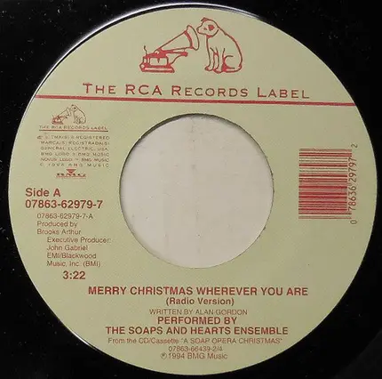 The Soaps And Hearts Ensemble / Martha Byrne - Merry Christmas Wherever You Are / O Come All Ye Faithful/Joy To The World
