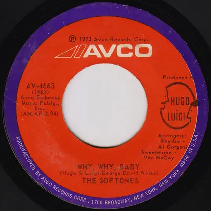 The Softones - That Old Black Magic / Why, Why, Baby