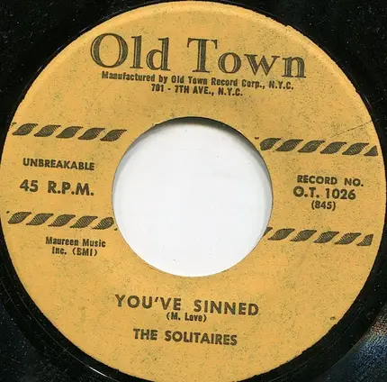 The Solitaires - You've Sinned