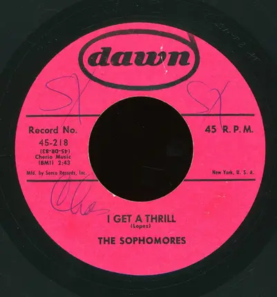 The Sophomores - Linda / I Get A Thrill