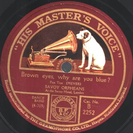 The Savoy Orpheans - Brown Eyes, Why Are You Blue? / I Want A Lovable Baby