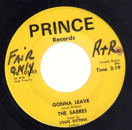 The Sabres - Gonna Leave / It's All In Your Mind