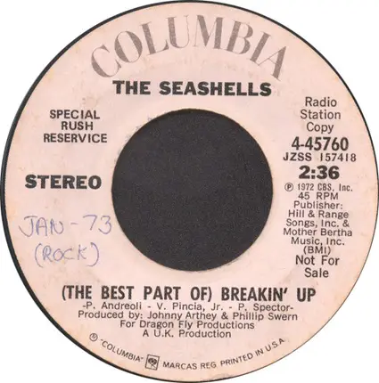 The Seashells - (The Best Part Of) Breakin' Up