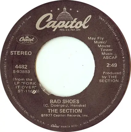 The Section - Bad Shoes / Street Pizza