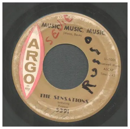 The Sensations Featuring Yvonne Mills - A Part Of Me / Music, Music, Music