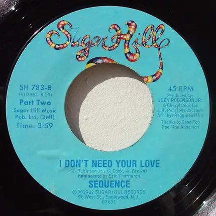 The Sequence - I Don't Need Your Love
