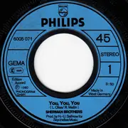 7inch Vinyl Single - The Sherman Brothers - You, You, You