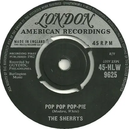 The Sherrys - Pop Pop Pop-Pie / Your Hand In Mine