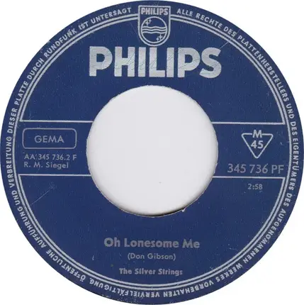 The Silver Strings - Shake The Last Dance With Me / Oh Lonesome Me