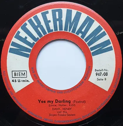 The Singing Girls Und Das-Jürgen-Franke-Sextett / Dany, Henry Und Das-Jürgen-Franke-Sextett - Banjo-Boy / Yes My Darling