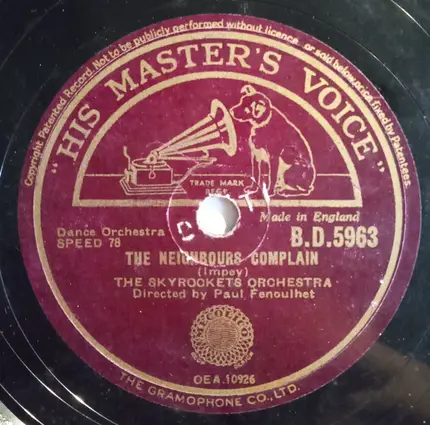 The Skyrockets Orchestra - Boogie in C / The Neighbours Complain