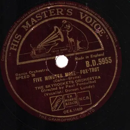 The Skyrockets Orchestra - Five Minutes More / All By Myself
