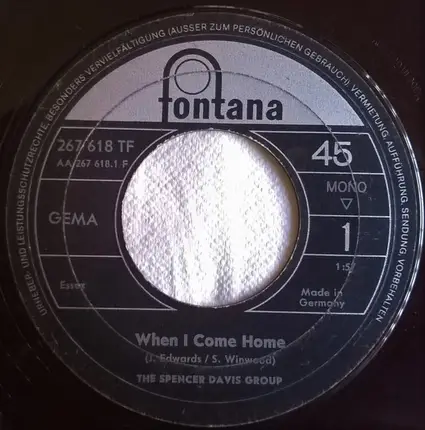 The Spencer Davis Group - When I Come Home