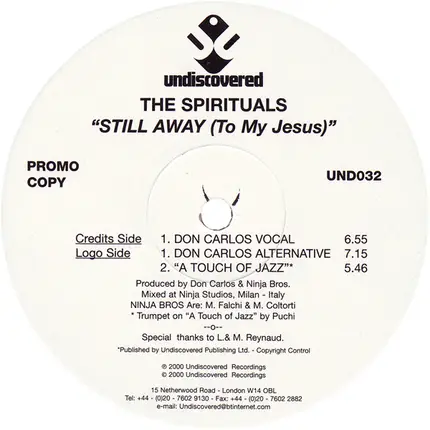 The Spirituals - Still Away (To My Jesus)