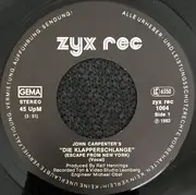 7inch Vinyl Single - The Splash Band - Die Klapperschlange (Escape From New York)